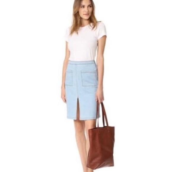 Splendid Split Front Denim Skirt - Picture 2 of 12